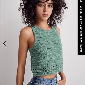 Madewell Kellen Crocheted Sweater Tank